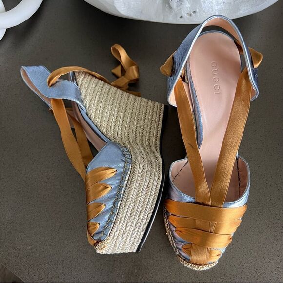 GUCCI Lilibeth leather espadrilles Size 40 - Picture 11 of 15